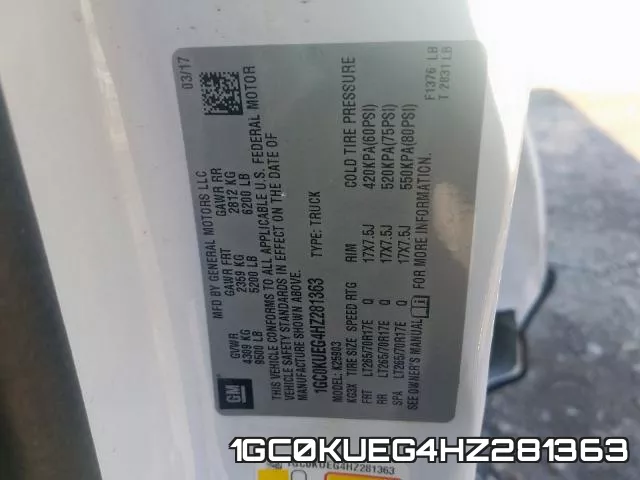 1GC0KUEG4HZ281363 фото 2