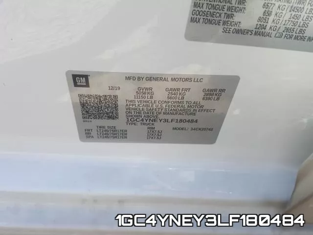 1GC4YNEY3LF180484 фото 2