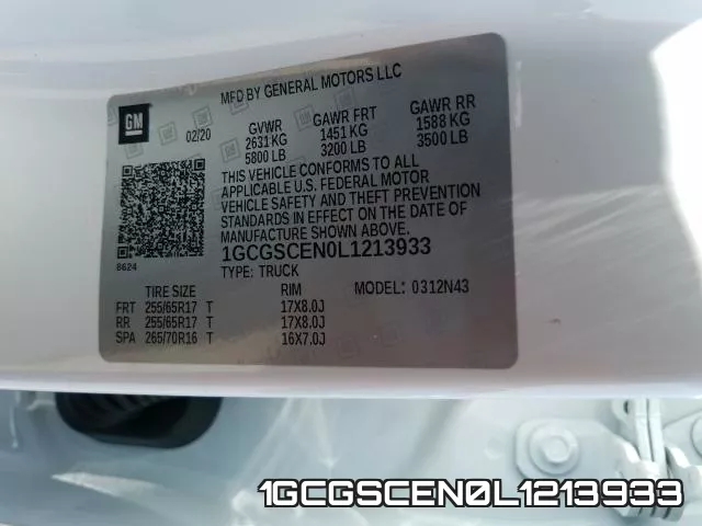 1GCGSCEN0L1213933 фото 2