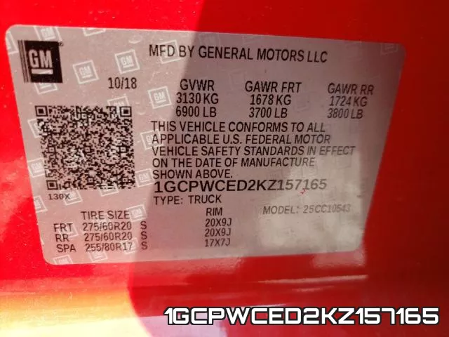 1GCPWCED2KZ157165 фото 2