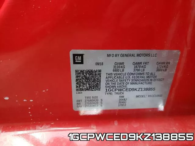 1GCPWCED9KZ138855 фото 2