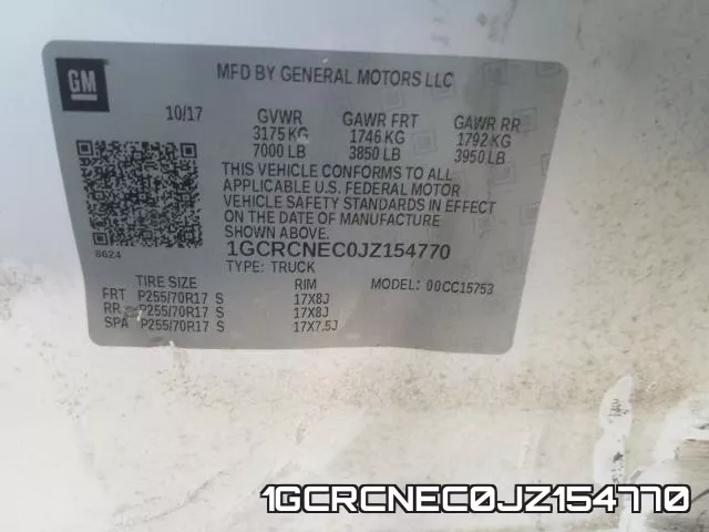 1GCRCNEC0JZ154770 фото 2