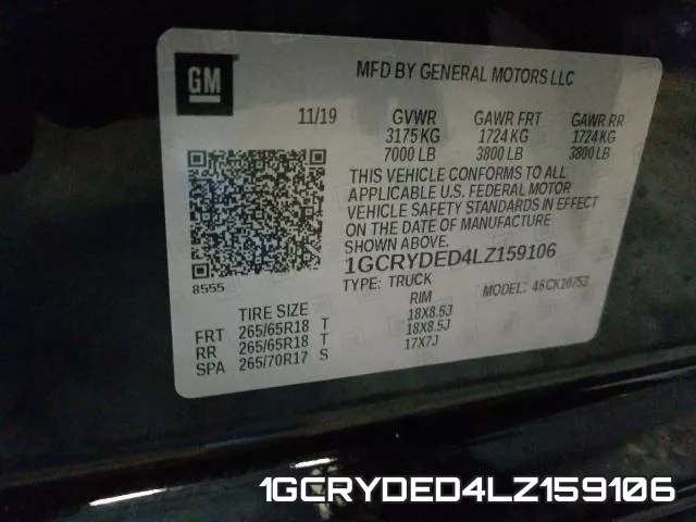 1GCRYDED4LZ159106 фото 2