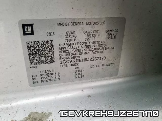 1GCVKREH9JZ267170 фото 2