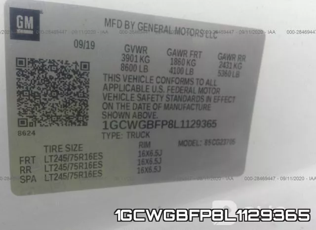1GCWGBFP8L1129365 фото 10