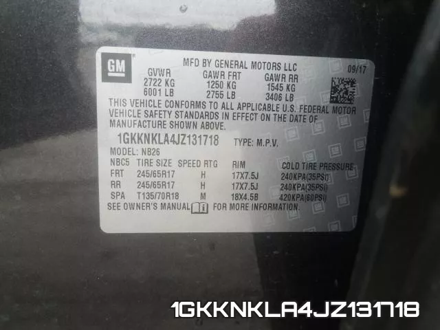 1GKKNKLA4JZ131718 фото 2