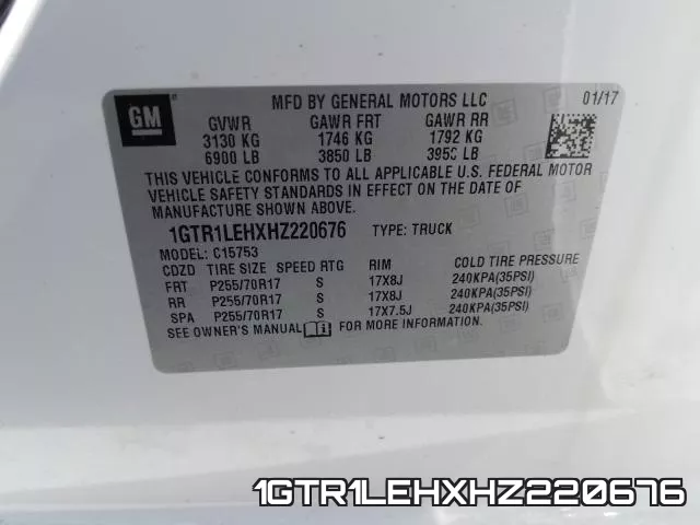 1GTR1LEHXHZ220676 фото 2