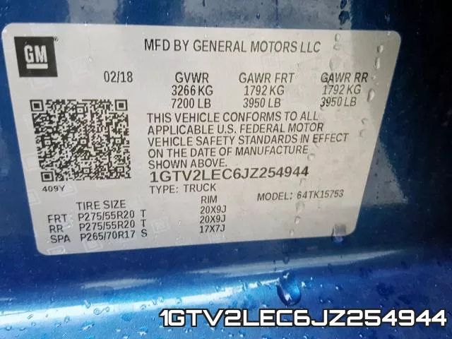 1GTV2LEC6JZ254944 фото 2