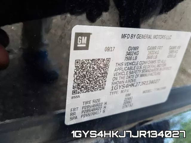 1GYS4HKJ7JR134027 фото 2
