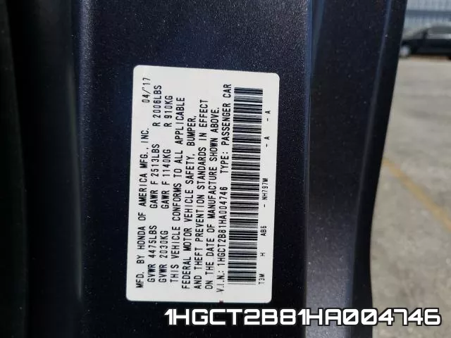1HGCT2B81HA004746 фото 2