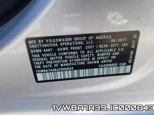 1VWBA7A39JC000843 фото 2