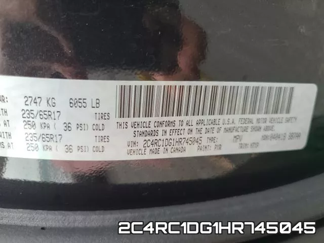 2C4RC1DG1HR745045 фото 2