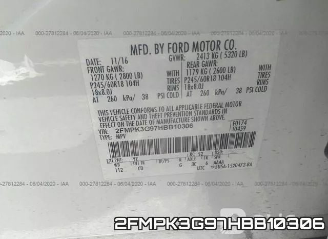 2FMPK3G97HBB10306 фото 10