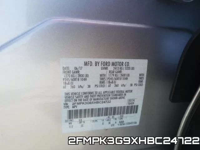 2FMPK3G9XHBC24722 фото 2