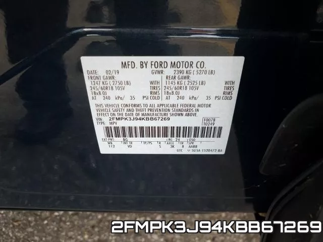 2FMPK3J94KBB67269 фото 2