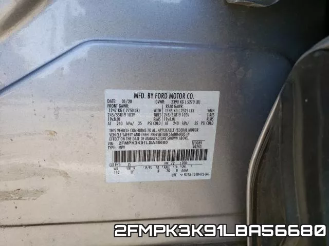 2FMPK3K91LBA56680 фото 2