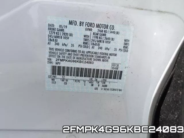 2FMPK4G96KBC24083 фото 2