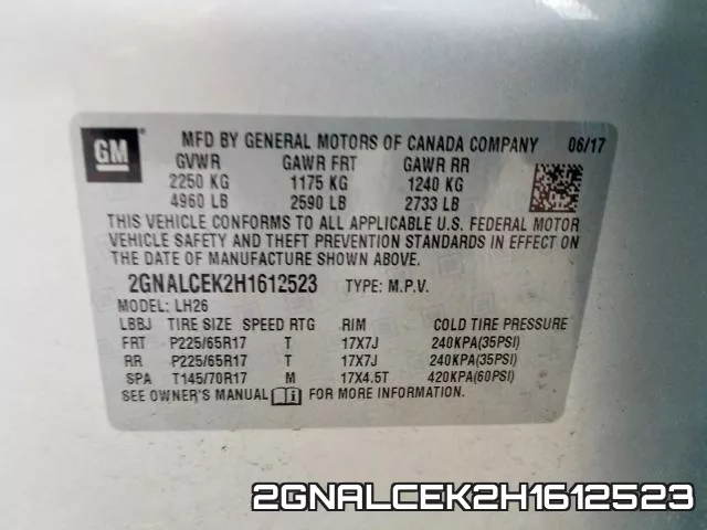 2GNALCEK2H1612523 фото 2