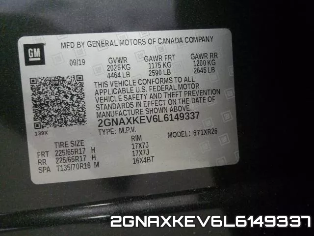 2GNAXKEV6L6149337 фото 2