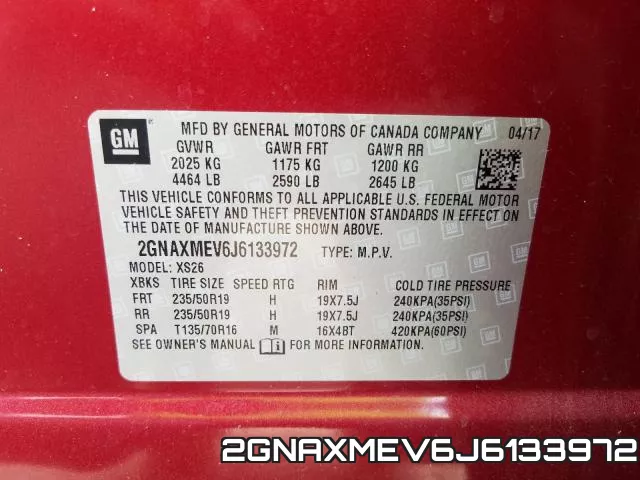 2GNAXMEV6J6133972 фото 2