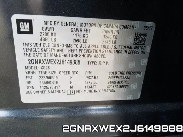 2GNAXWEX2J6149888 фото 2