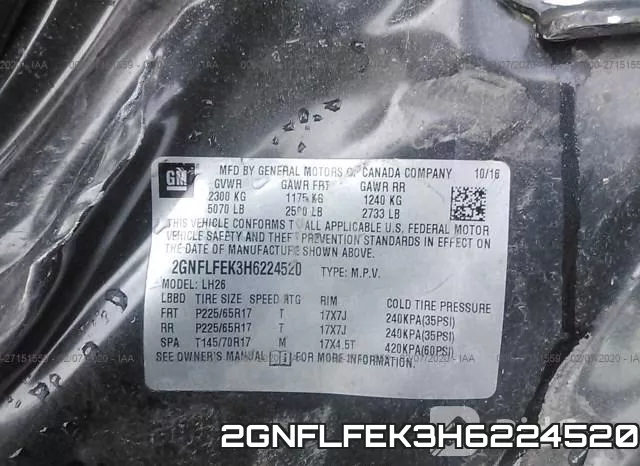 2GNFLFEK3H6224520 фото 10