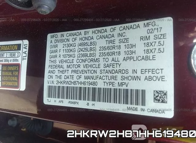2HKRW2H87HH619480 фото 10