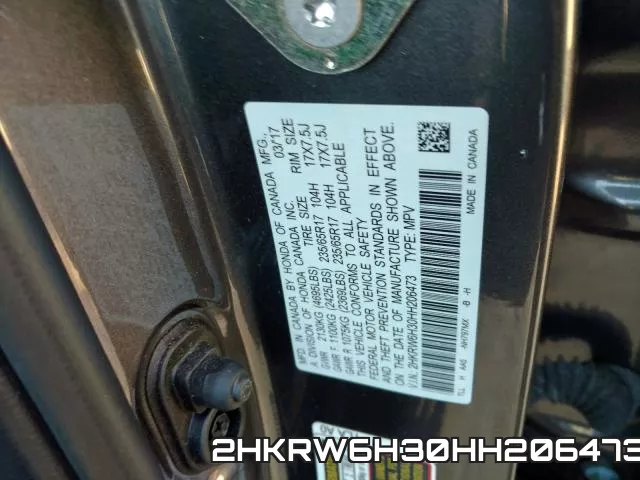 2HKRW6H30HH206473 фото 2