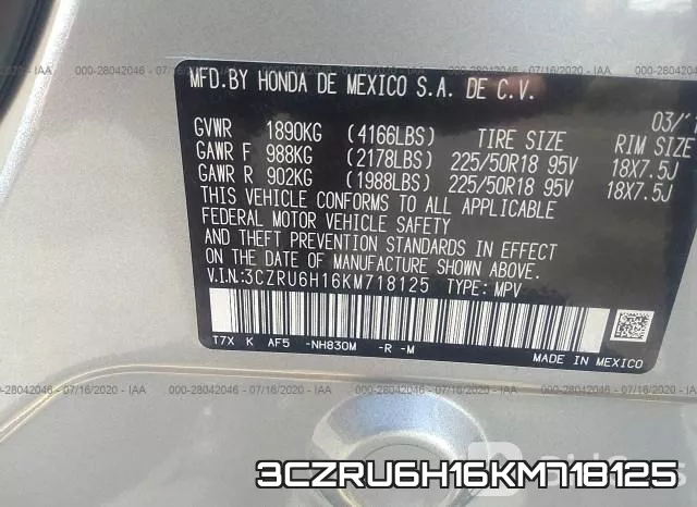 3CZRU6H16KM718125 фото 10