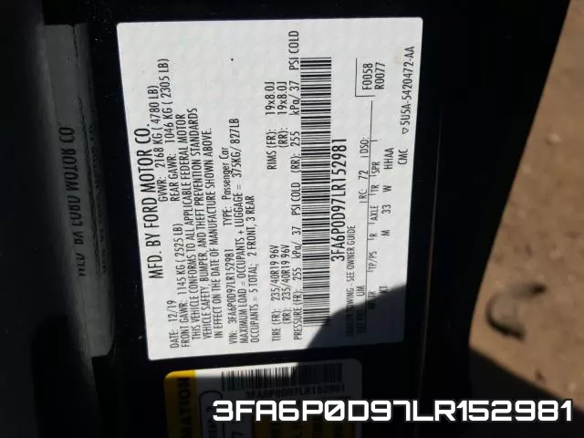 3FA6P0D97LR152981 фото 2