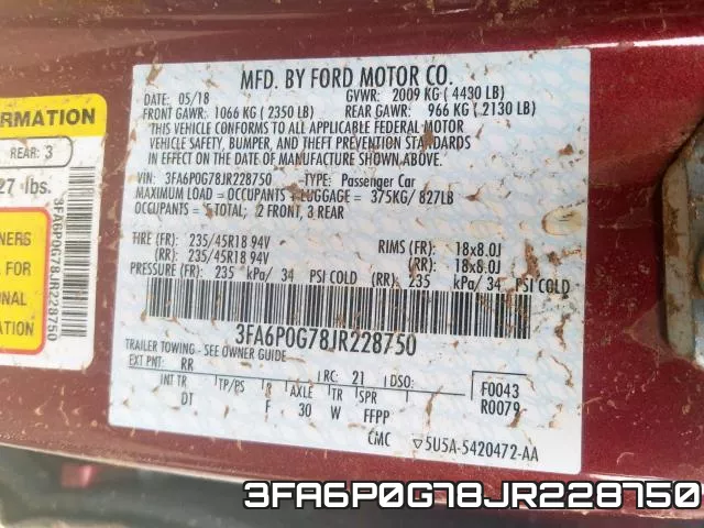 3FA6P0G78JR228750 фото 2