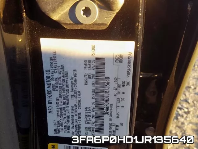 3FA6P0HD1JR135640 фото 2