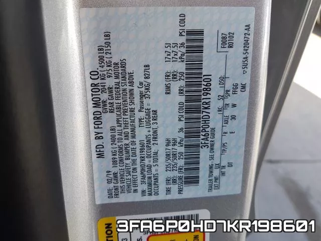 3FA6P0HD7KR198601 фото 2