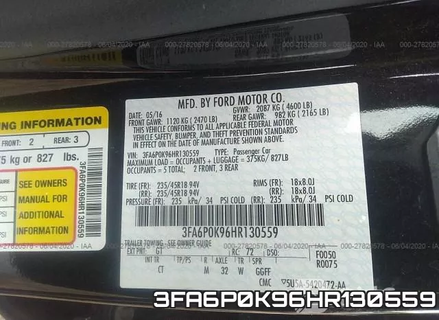 3FA6P0K96HR130559 фото 10