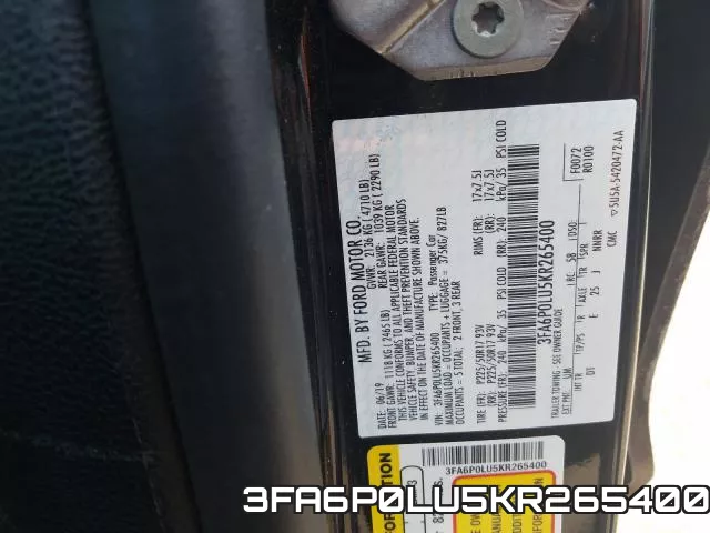 3FA6P0LU5KR265400 фото 2