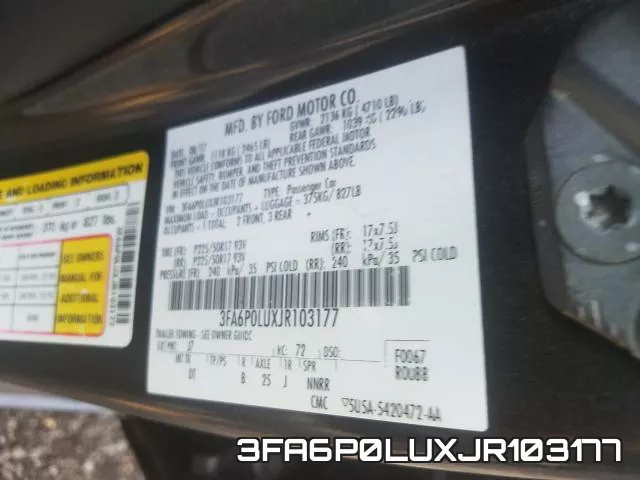 3FA6P0LUXJR103177 фото 2