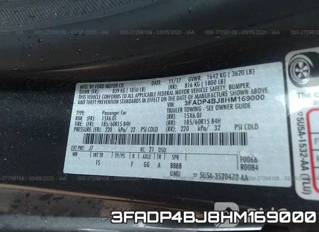 3FADP4BJ8HM169000 фото 10