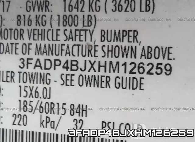 3FADP4BJXHM126259 фото 10