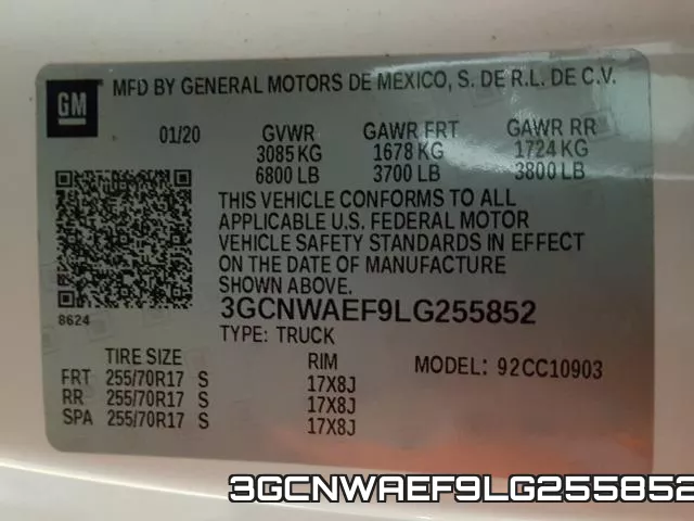 3GCNWAEF9LG255852 фото 2