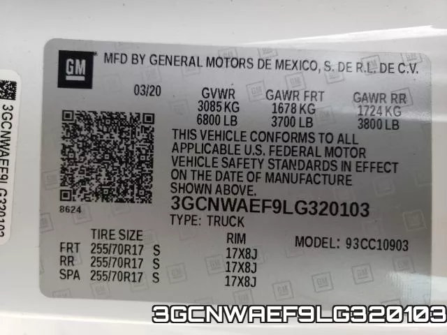 3GCNWAEF9LG320103 фото 2