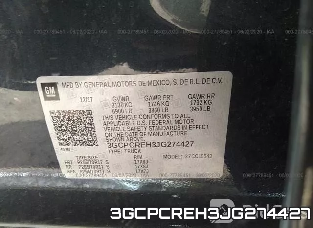 3GCPCREH3JG274427 фото 10