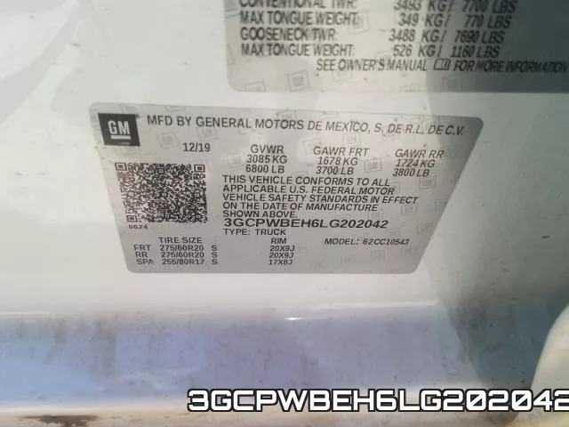 3GCPWBEH6LG202042 фото 2
