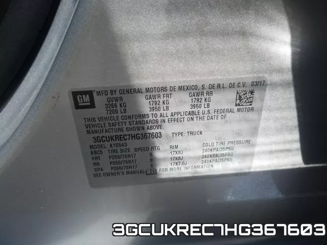 3GCUKREC7HG367603 фото 2