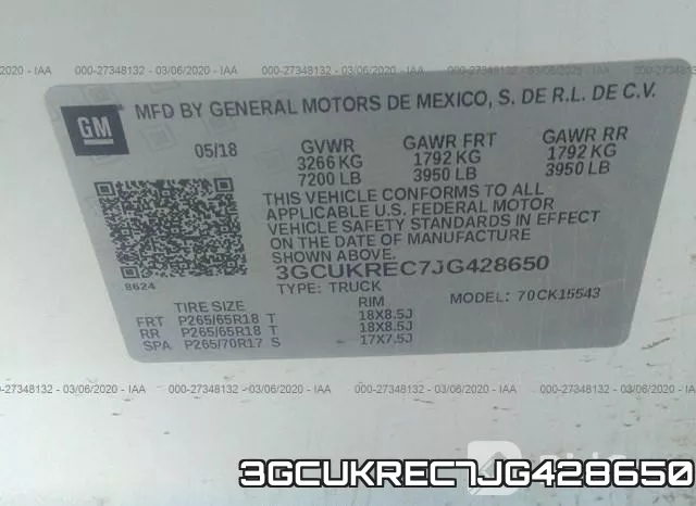 3GCUKREC7JG428650 фото 10