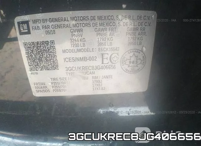 3GCUKREC8JG406656 фото 10