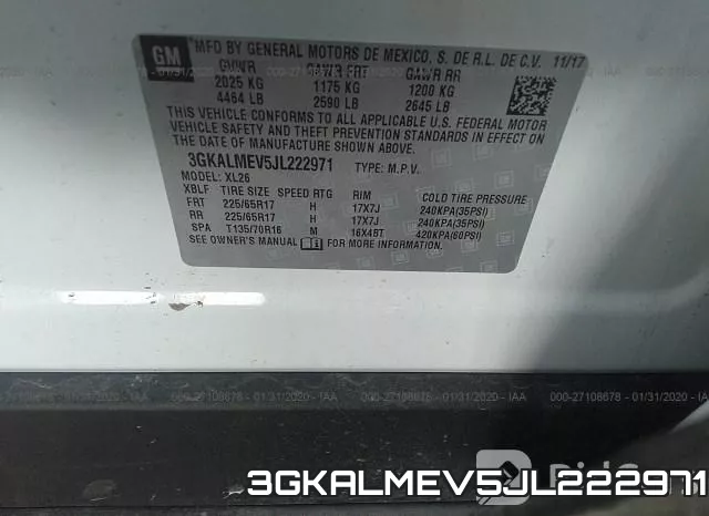 3GKALMEV5JL222971 фото 10