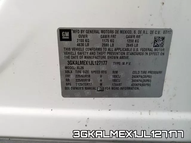 3GKALMEX1JL127177 фото 2