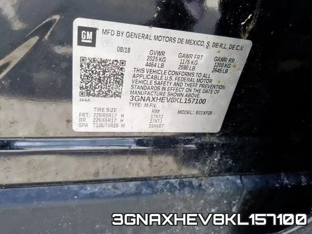 3GNAXHEV8KL157100 фото 2