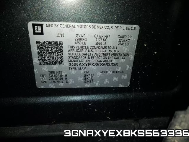 3GNAXYEX8KS563336 фото 2