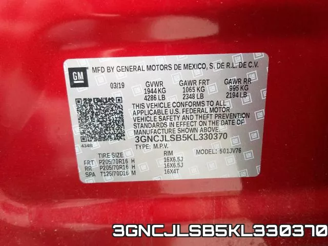 3GNCJLSB5KL330370 фото 2